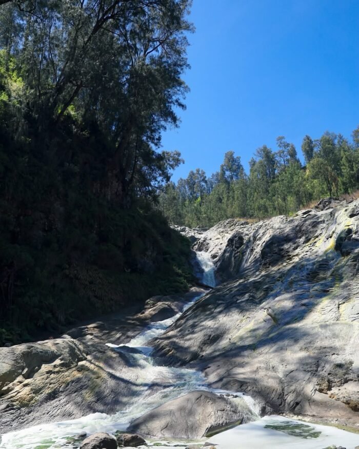 Kalipait River flows from Ijen Crater